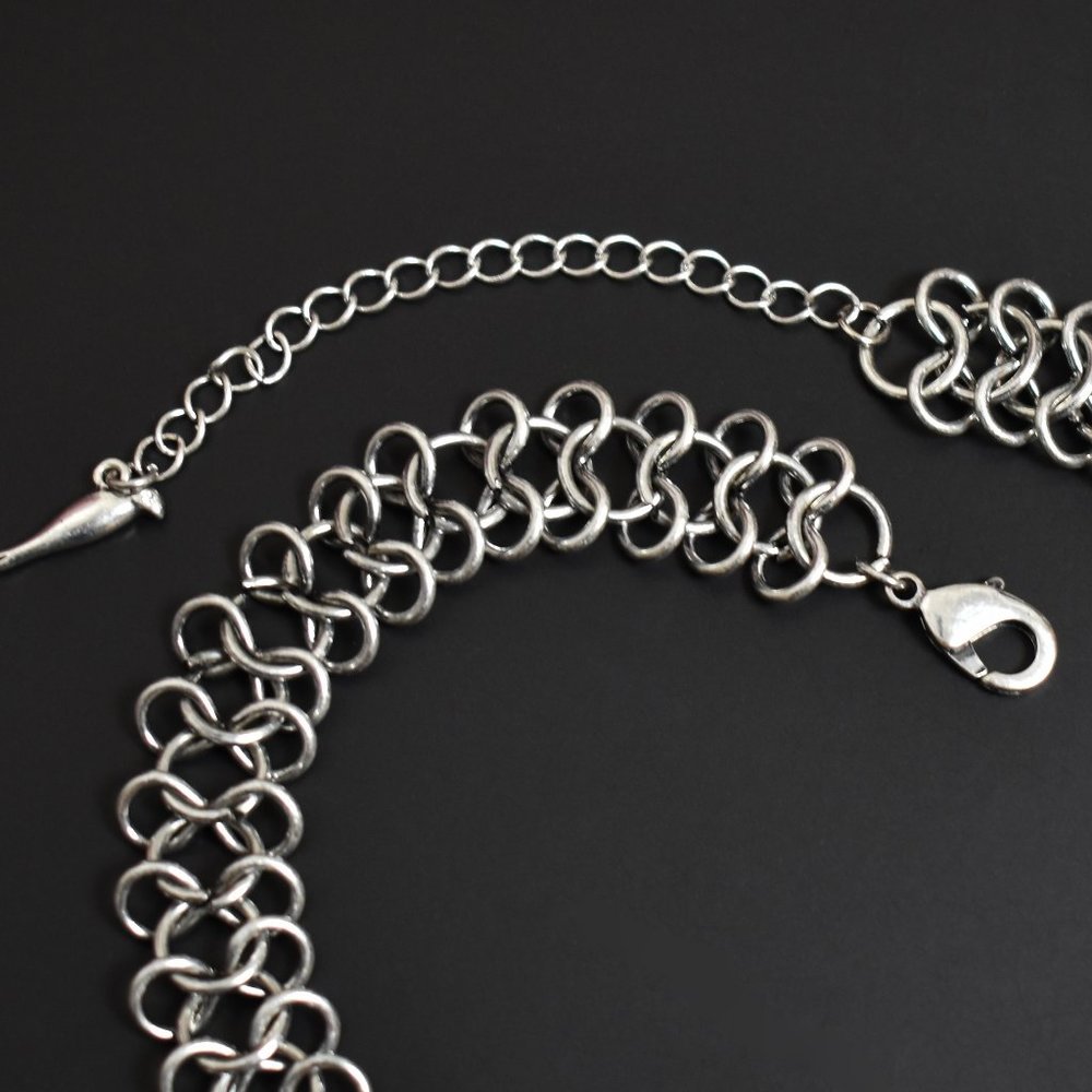 Statement Rhinestone Necklace, Large Crystal Chok… - image 5